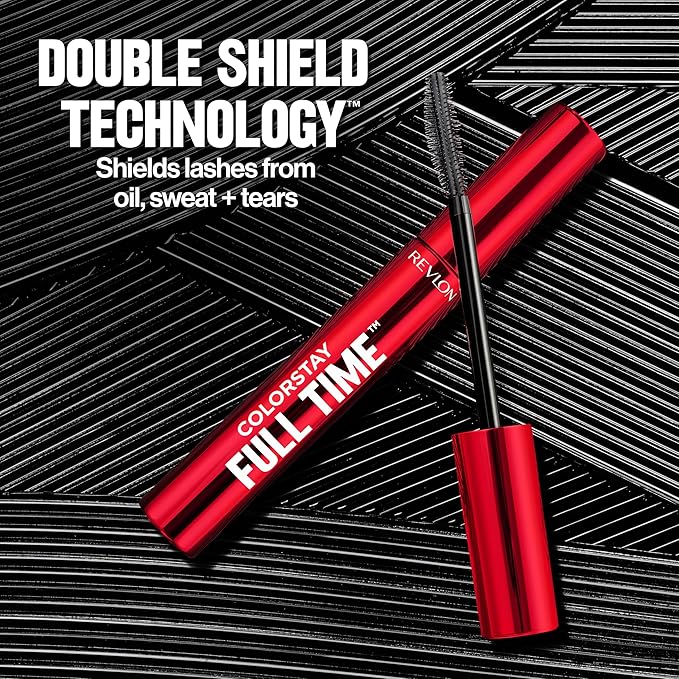 Revlon ColorStay Full Time Volumizing Mascara, 24 Hour Wear, Smudge-Proof, Non-Clumping, Flake-Free, Stocking Stuffer for Her, 411 Blackest Black, Waterproof