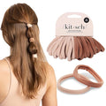 Kitsch Hair Ties No Damage - Strong, Stretchy & Snag-Free Hair Bands | Soft Nylon Ponytail Holders, Stylish Elastics for Everyday Hairstyles | Ideal Gifts for Women - Blush, 20pcs