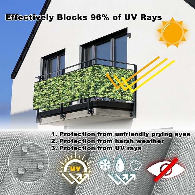 Fence Privacy Screen 3.3' x 32.8' Heavy Duty 165 GSM HDPE Outdoor Privacy Screen - Image 4