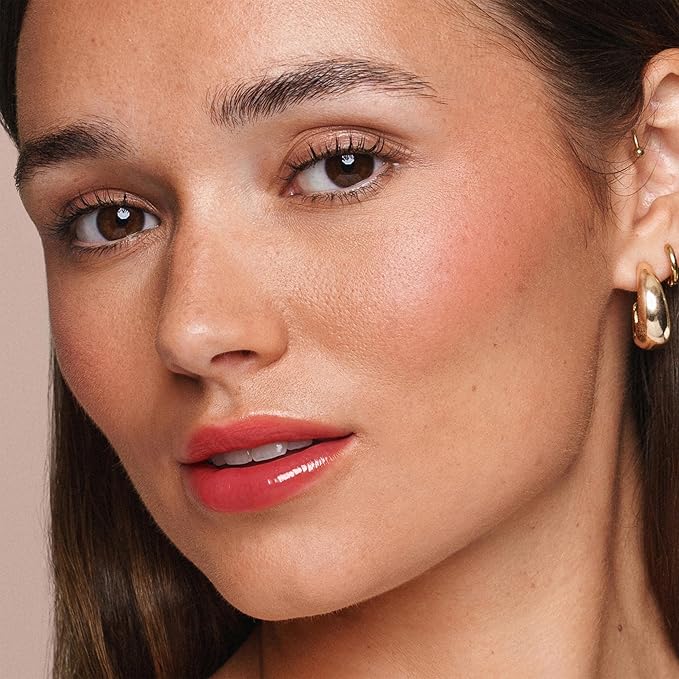 Jouer Essential Tinted Hydrating Lip Oil Gloss – Moisturizing Dry Lip Treatment Serum - Fragrance Free Tinted Lip Oil - Jojoba Seed Oil and Apricot Oil Formula