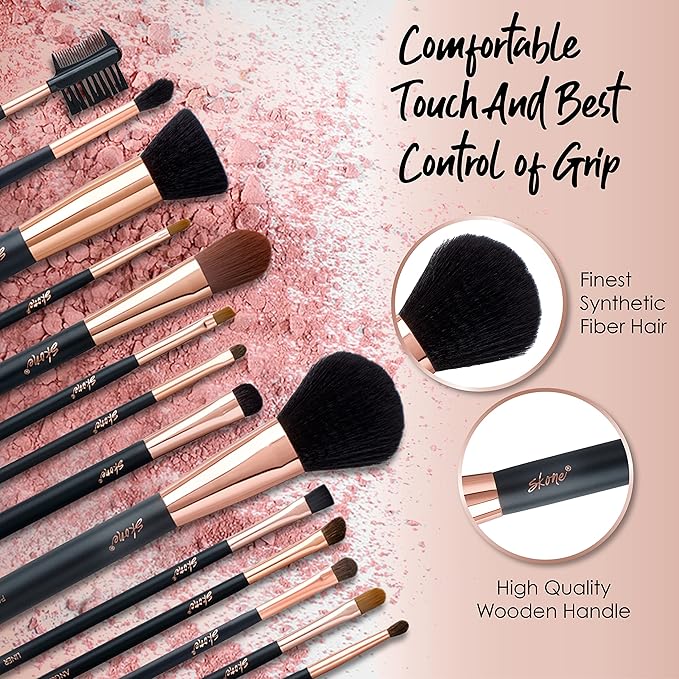 Skone Cosmetics | Professional Grade Makeup Brush | Eye Shadow | Eyebrows | Primer | Smudger | Nylon Brush (Smokey Brush)