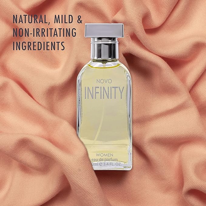 Novo Infinity for Women - 3.4 Fluid Ounce Eau De Parfum Spray Refreshing Mix of Citrus Floral & Musk Fragrances Smell Fresh All Day Long Lovely Gift Occasions