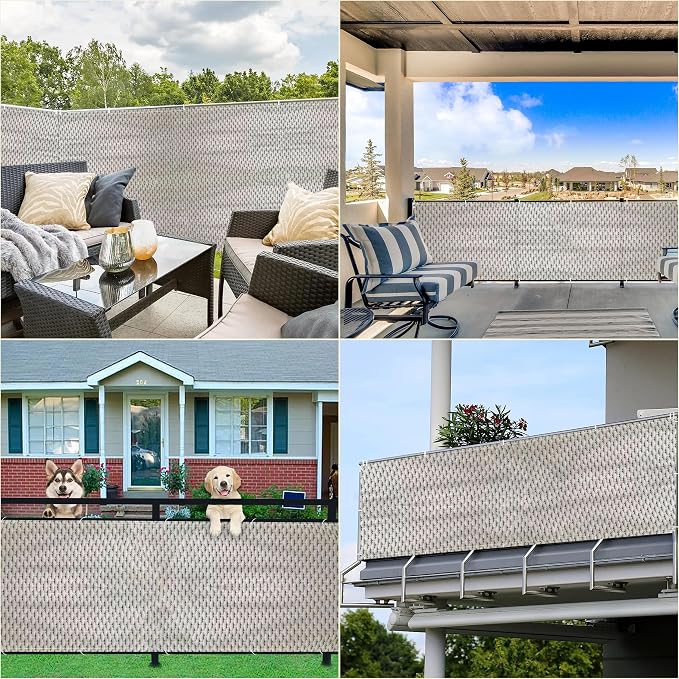 Privacy Fence 2.8' x 32.8' Heavy Duty 165 GSM HDPE Privacy Fence Panels - Image 7