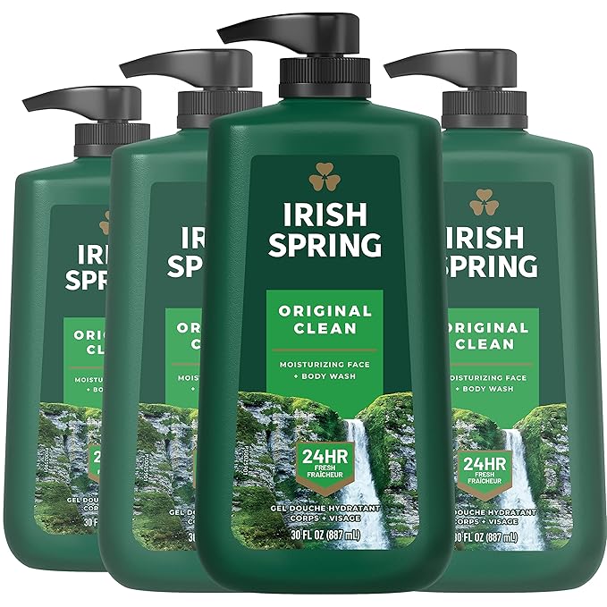 Irish Spring Original Clean Body Wash, 30 Oz Pump (Pack of 4)