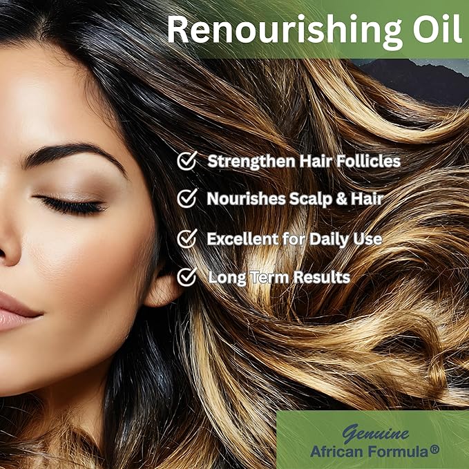 Hair & Scalp Renourishing Oil 4oz (118.29ml) | Lightweight Natural Treatment with Essential Oils, Shea Butter & Vitamin E | Strengthens, Nourishes & Restores Dry, Brittle Hair & Split Ends