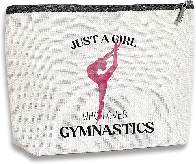 Gymnastics Makeup Bag for Women Gymnasts Inspirational Gifts Gymnastic Coach Gifts for Women Sports Lovers Birthday Christmas Gifts for Her