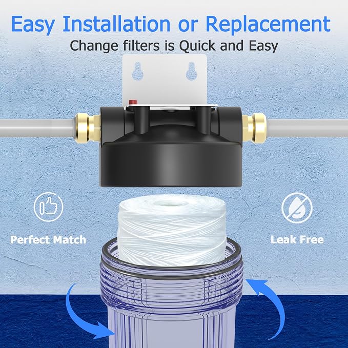 20 Micron Whole House Water Filter Cartridge, String Wound Sediment Filters - Image 5