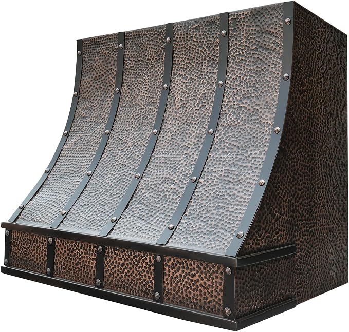 CT Copper Tailor Sloped Copper Vent Hood Island Mount, 1150 CFM Exhaust Fan - Image 2