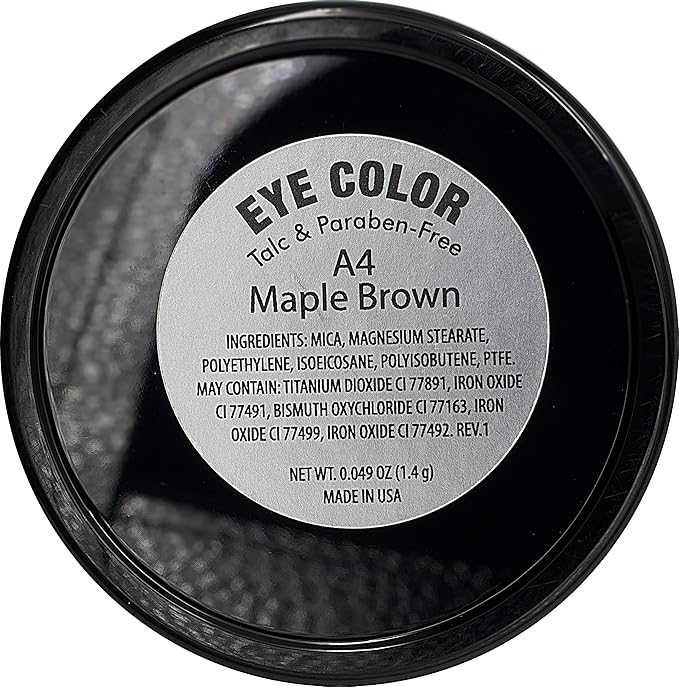 Maple Brown Beige Tan Dark Peach Matte Opaque Pressed Powder Single Vegan Eyeshadow; Talc, Paraben & Cruelty Free