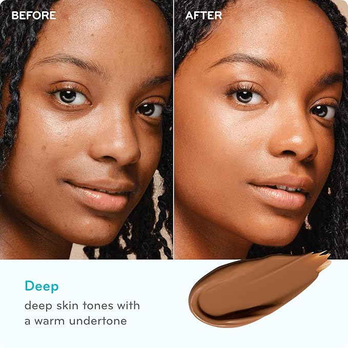 pūrlisse Perfect Glow BB Cream with SPF 30 - Matte Meets Dewy Finish - Enriched with Goji & Hawthorn Berry to Help Improve Skin Texture & Radiance - Deep (1.4 oz)