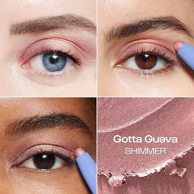 ALLEYOOP 11th Hour Cream Eye Shadow Sticks - Gotta Guava (Shimmer) - Award-winning Eyeshadow Stick - Smudge-Proof and Crease Proof for Over 11 Hours - Easy-To-Apply and Compact for Travel, 0.05 Oz