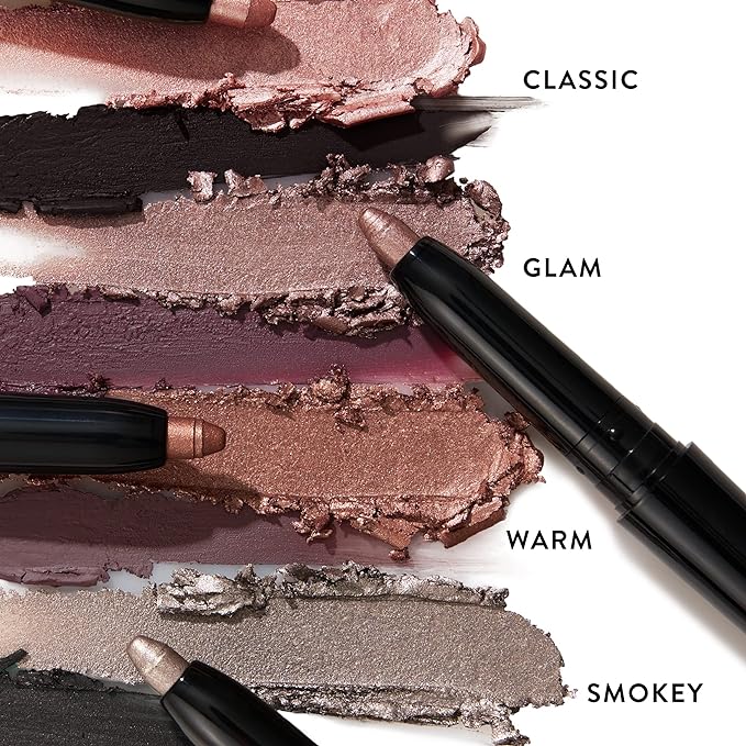 LAURA GELLER NEW YORK Swipe-n-Line Dual-Ended Eyeshadow + Eyeliner - Smokey (Charcoal/Shimmery Gray) - Cream Eyeshadow & Smooth Glide Eyeliner - Waterproof & Crease-free Color