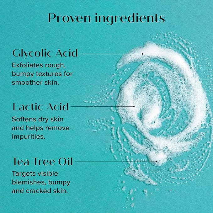 MEDIX Exfoliating Glycolic Acid Body Wash & Face Wash + Coconut Body Lotion Skin Care Set | Coconut Oil Lotion Body Cream & AHA + Lactic Acid Foaming Body Wash For KP Bumps, Keratosis Pilaris, & Acne