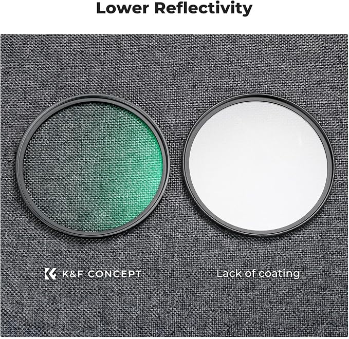 K&F CONCEPT 62mm Black Diffusion 1/4 & 1/8 Filters Kit Mist Cinematic Effect - Image 7