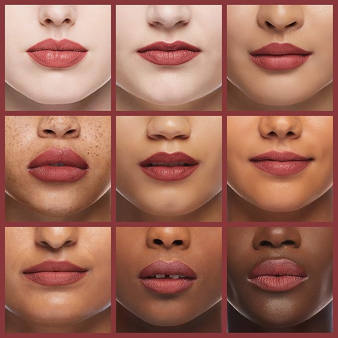 Palladio Herbal Lipstick, Rich Pigmented and Creamy, Infused with Aloe Vera, Chamomile & Ginseng, Prevents Lips from Drying, Combats Fine Lines, Long Lasting Lipstick, Roseberry
