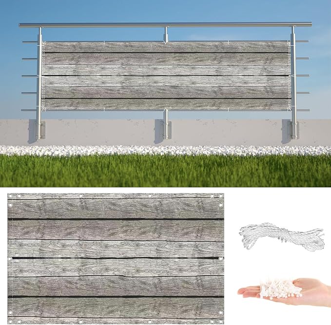 Privacy Screen Protector 2.6' x 29.5' Heavy Duty 165 GSM HDPE Outdoor Dog Fence by AYLFBFU
