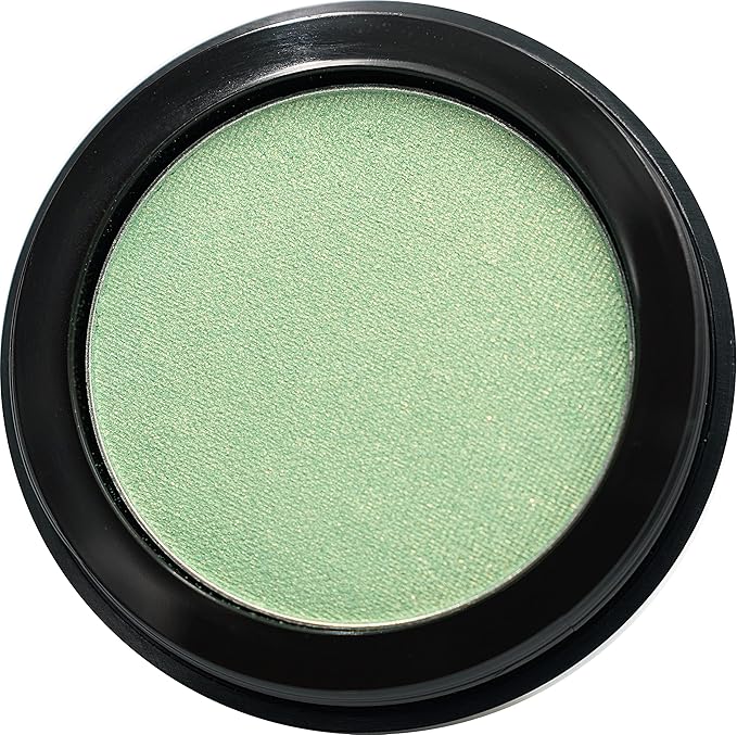 Clover Shimmering Emerald Green Yellow Gold Flecked Forest Pressed Powder Single Vegan Eyeshadow; Talc, Paraben & Cruelty Free