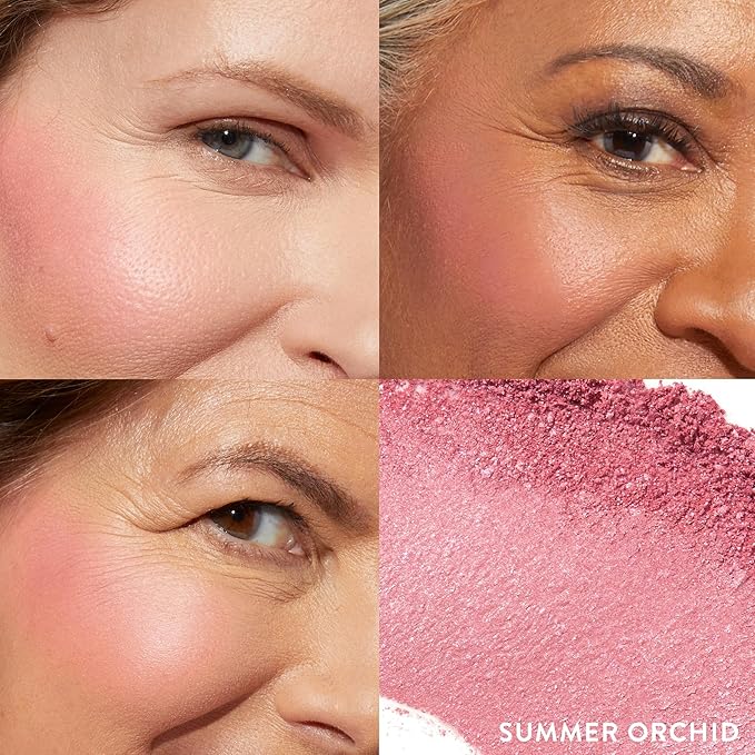 LAURA GELLER NEW YORK Baked Blush-n-Brighten Marbleized Blush for Cheeks - Summer Orchid - Natural Finish - Buildable Color