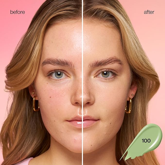 Revlon Glimmer Correcting Concealer, Liquid Under Eye Makeup, Made with Caffeine, Vitamin C, & Stevioside, 100 Green, 0.3 fl oz