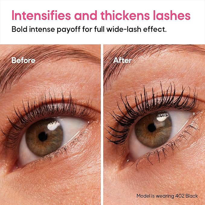 Almay Thickening & Tint Mascara, Instant Soft Full Volume, Conditions & Darkens Natural Lashes Over Time, No Flaking or Clumping, 403 Black Brown, 0.28 fl oz