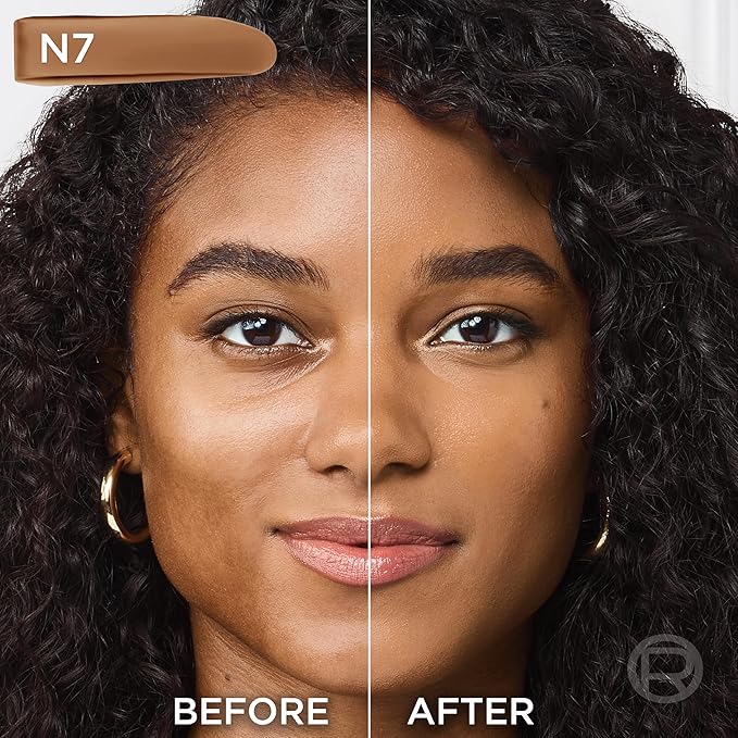 L'Oreal Paris True Match Super-Blendable Foundation, Medium Coverage Liquid Foundation Makeup, N7, Medium Deep, 1 Fl Oz