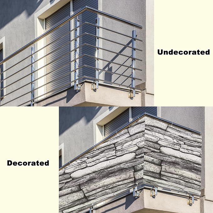 Privacy Screen 2.5' x 32.8' UV Protection Weather-Resistant Patio Privacy - Image 8