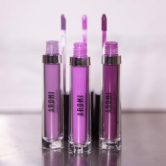 Aromi Matte Liquid Lipstick | Lilac Lip Color for Women, Long-lasting, Bright Purple Pink Shade, Vegan (Pink Periwinkle)