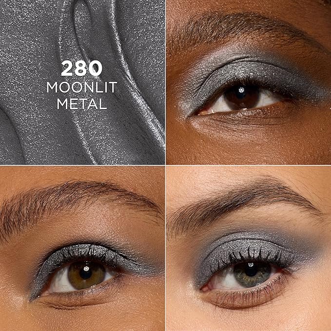 L'Oreal Paris Makeup Le Shadow Stick Eyeshadow, Blendable, Smudge-Resistant, Smokey Cream Eyeshadow, 280 Moonlit Metal