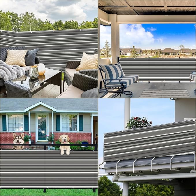 Balcony Privacy Screen 8.2' x 9.8' Privacy Protection Weatherproof Outdoor - Image 7