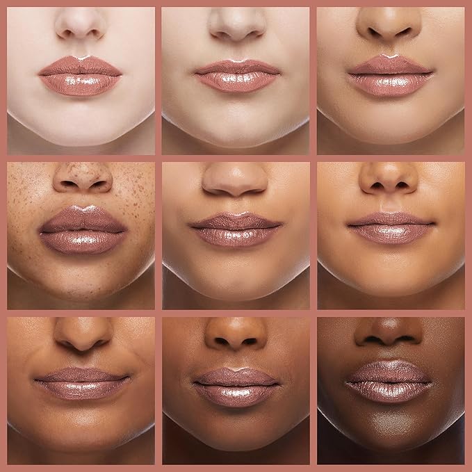 Oulac Nude Lipstick for Women with Metallic 3D Shine Lightweight Hydrating Formula, High Impact Lip Color, Vegan Beauty, Full Coverage Lip Makeup, Christmas Gifts for Women, Pure Envy(07)