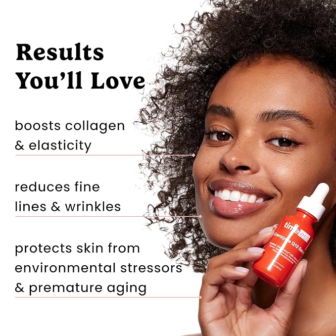 Timeless Skin Care Coenzyme Q10 Serum - Skin Care Serum for Smoothing - Fragrance-Free - Coenzyme Q10 - with Hyaluronic Acid - 1 oz