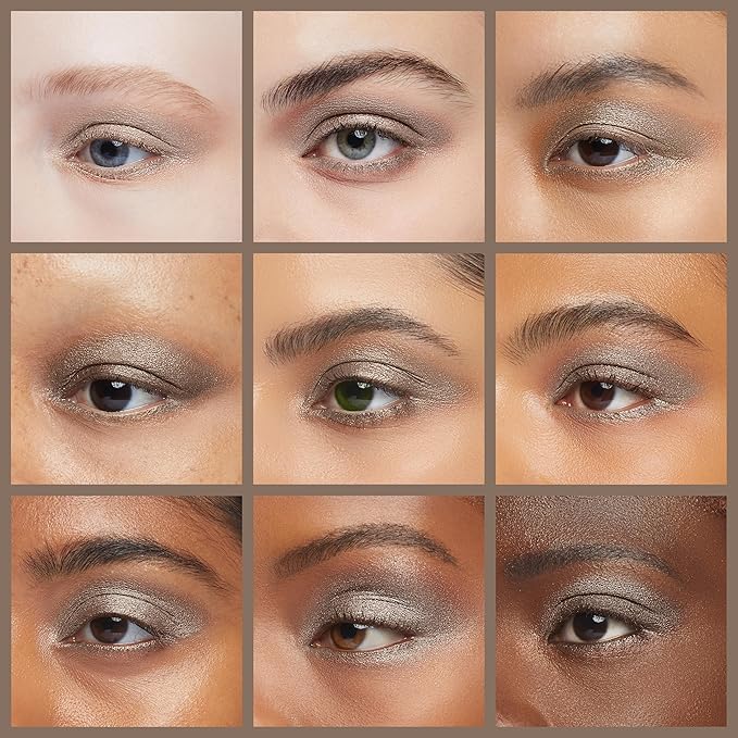 Palladio Waterproof Eyeshadow Stick with Blending Sponge, Long Lasting & Effortless Application, Smudge Free & Crease Proof Formula, Matte & Shimmer Shades, Buildable Eye Shadow (Taupe Shimmer)